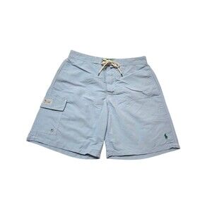 Polo Ralph Lauren Swim Trunks Men’s L Blue Pony Mesh Liner Cargo Pocket I11.1